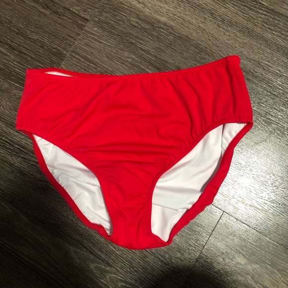 NWT Venus High Waisted Bikini Swim Bottoms Size 10 Red - Picture 1 of 4